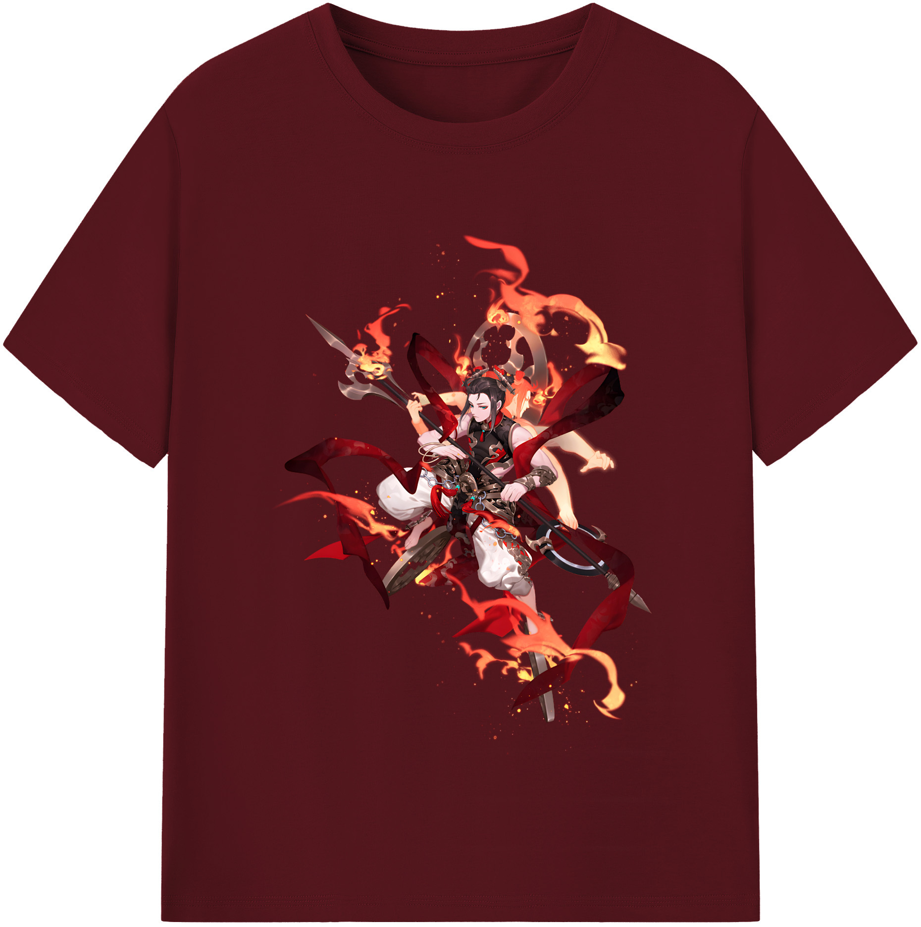 （画像用） Ne Zha 2 ナタ 魔童の大暴れ 綿100％半袖Tシャツ（フロントプリント）